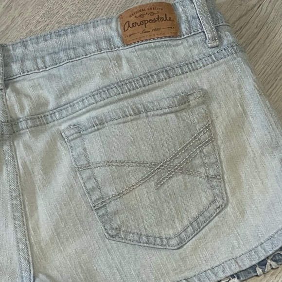 Aeropostale Lace Front Women's Light Blue Short Shorts - Picture 8 of 9